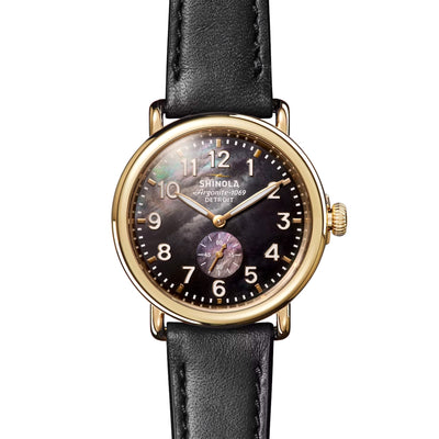 The Runwell 41mm Black Mother of Pearl Dial