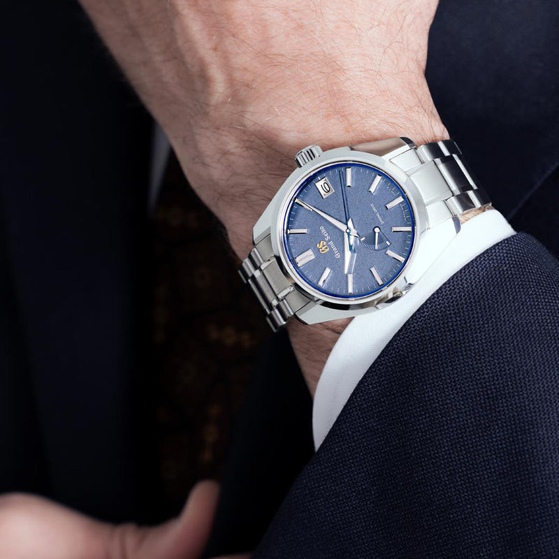 Blue Textured Dial Stainless Steel Heritage Watch | 40mm | SBGA507