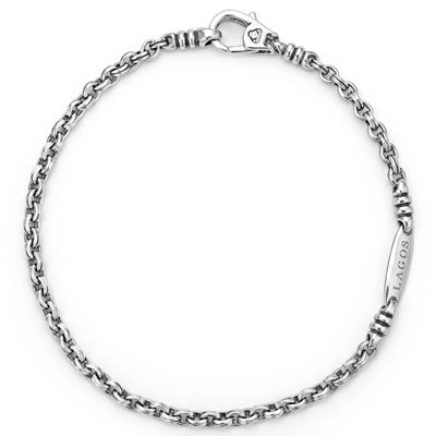 Double Link Chain Bracelet, 3mm