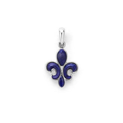 Lapis Fleur De Lis Amulet