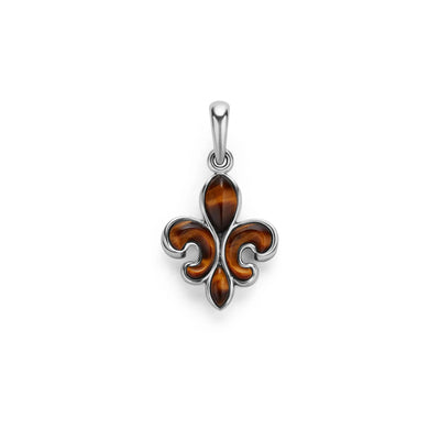 Tigereye Fleur De Lis Amulet