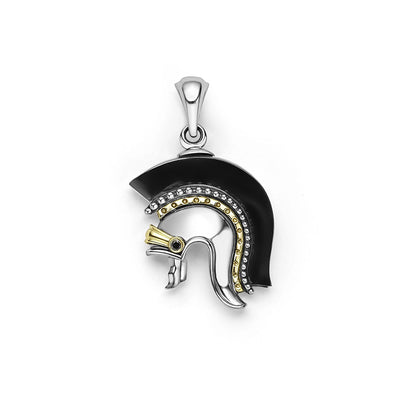 Black Agate Helmet Pendant