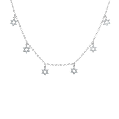 18K Gold White Gold 0.80CTTW Diamond Multi Station NECKLACE