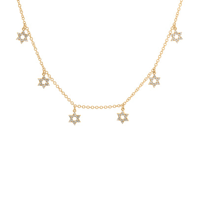 18K Gold Yellow Gold 0.87CTTW Diamond Multi Station NECKLACE
