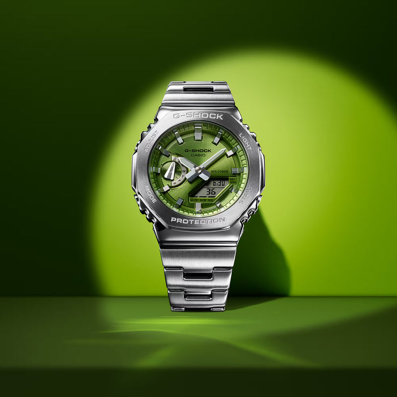 G-Steel Analog Digital Lime Green Dial