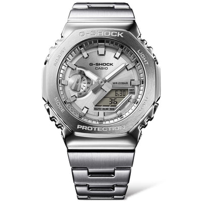 G-Steel Analog Digital Silver Dial