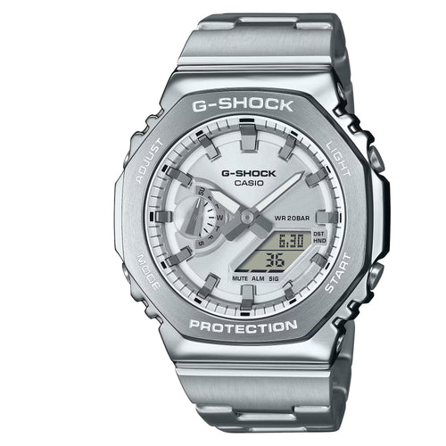 G-Steel Analog Digital Silver Dial