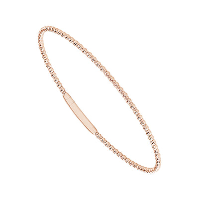 14K rose gold and titanium flex bracelet.