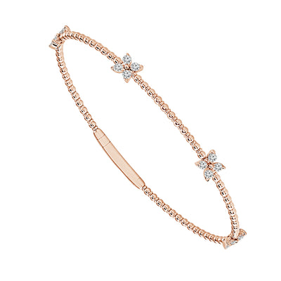 14K Rose Gold and Titanium Diamond Bracelet