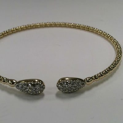 14K Yellow Gold and Titanium Open Diamond Bracelet