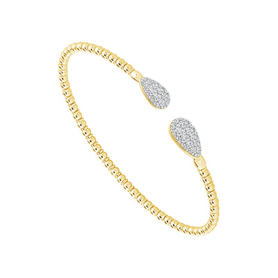 14K Yellow Gold and Titanium Open Diamond Bracelet