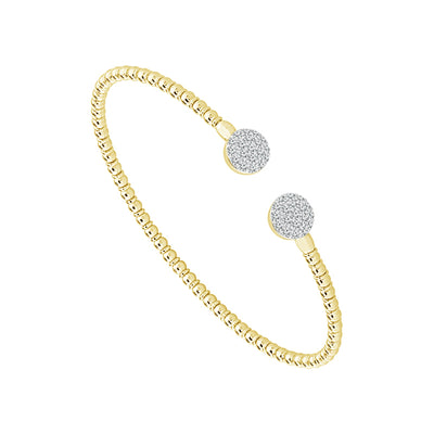 14K Yellow Gold and Titanium Open Diamond Bracelet