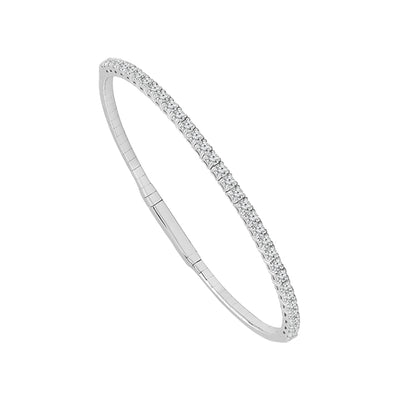 14K White Gold and Titanium Diamond Bracelet