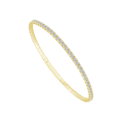 14K Yellow Gold and Titanium Diamond Bracelet