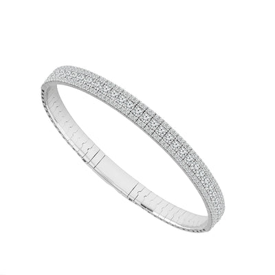 14K White Gold and Titanium Diamond Bracelet