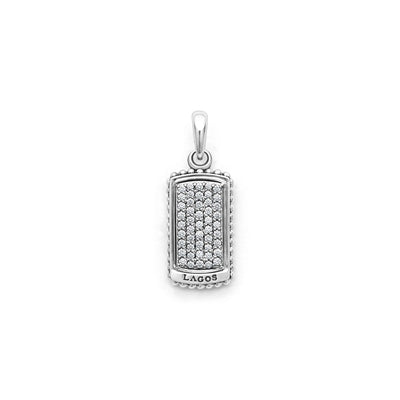 Sterling Silver Diamond Tag Amulet