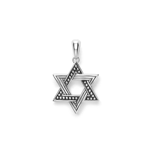 Large Silver Star of David Amulet