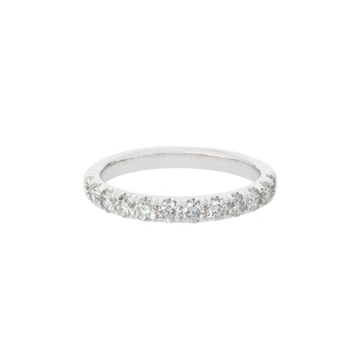 ESTATE 14K WHITE GOLD DIAMOND BAND