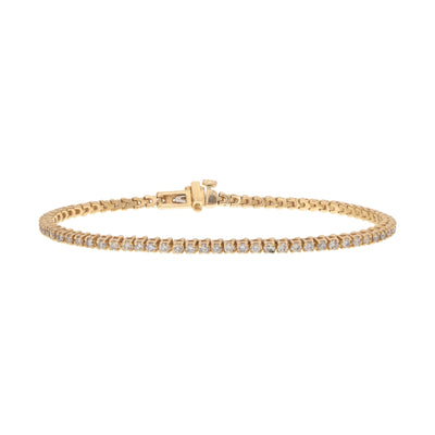 ESTATE 14K YELLOW GOLD DIAMOND ETERNITY BRACELET