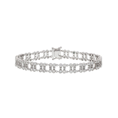 ESTATE 18K WHITE GOLD DIAMOND ETERNITY BRACELET