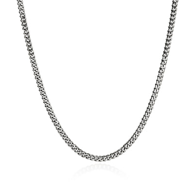 Curb Chain Necklace, Sterling Silver, 3.9MM, 20 Inches
