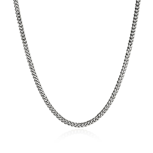 Curb Chain Necklace, Sterling Silver, 3.9MM, 20 Inches