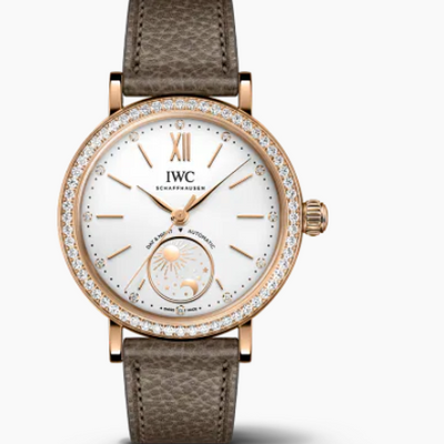 Portofino Automatic Day & Night 18K Rose Gold, Silver-Plated Dial Watch | 34MM | IW659802