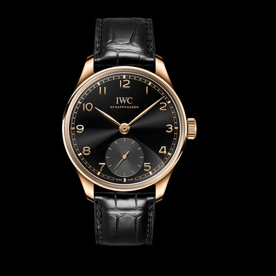 Portugieser Automatic 18K Rose Gold, Black Dial Watch | 40.4MM | IW358401