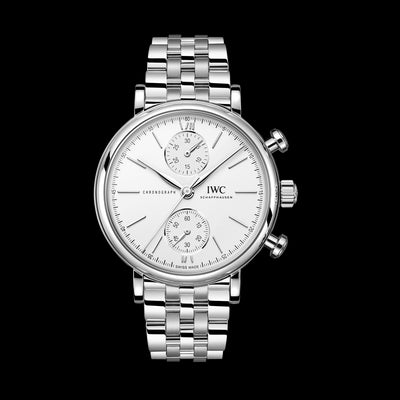 Portofino Chronograph Stainless Steel, White Dial Watch | 39MM | IW391503