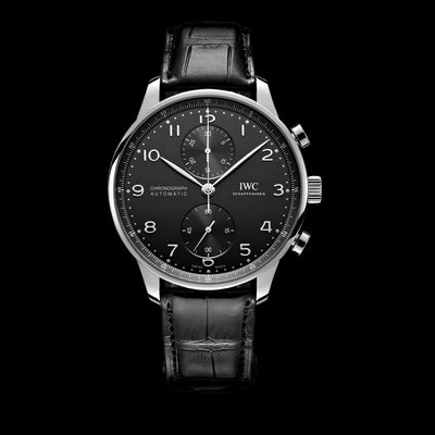 Portugieser Chronograph Stainless Steel, Black Dial Watch | 41MM | IW371609