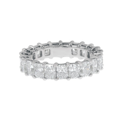 Starburst-Cut Lab Grown Diamond Eternity Band in Platinum, 5.10cttw