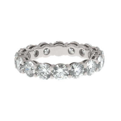Round-Cut Lab Grown Diamond Eternity Band in Platinum, 5.20cttw