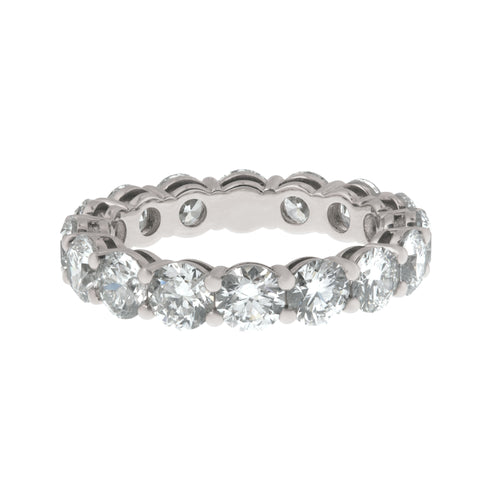 Round-Cut Lab Grown Diamond Eternity Band in Platinum, 5.20cttw