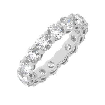 Round-Cut Lab Grown Diamond Eternity Band in Platinum, 5.20cttw