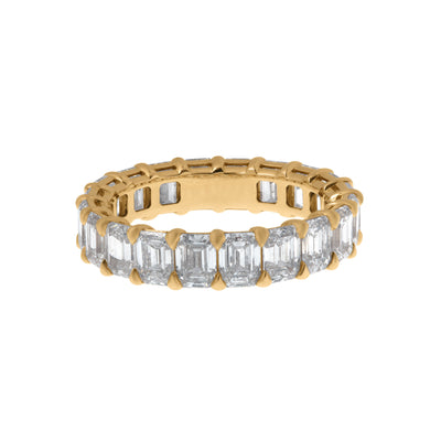 Emerald-Cut Lab Grown Diamond Eternity Band 14K Yellow Gold, 4.80cttw
