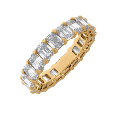 Emerald-Cut Lab Grown Diamond Eternity Band 14K Yellow Gold, 4.80cttw
