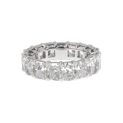 Starburst-Cut Lab Grown Diamond Eternity Band in 14K White Gold, 6.90cttw