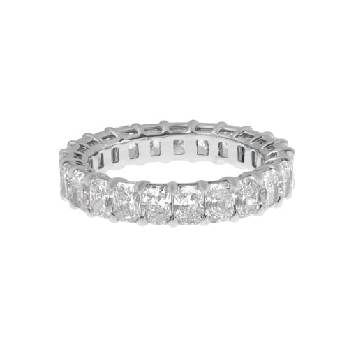 Starburst-Cut Lab Grown Diamond Eternity Band in 14K White Gold, 4.00cttw