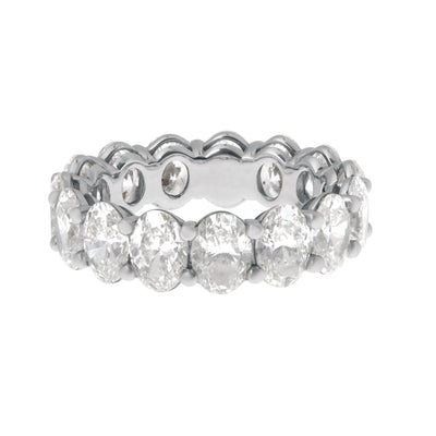 Oval-Cut Lab Grown Diamond Eternity Band in Platinum, 7.60cttw
