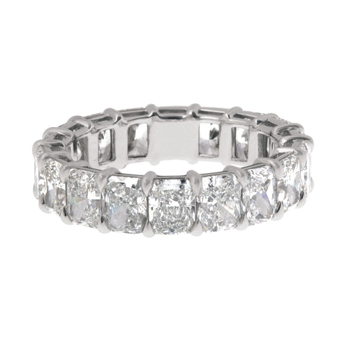 Starburst-Cut Lab Grown Diamond Band in 14K White Gold, 9.25cttw