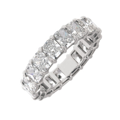 Starburst-Cut Lab Grown Diamond Band in 14K White Gold, 9.25cttw