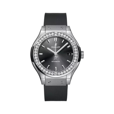 Classic Fusion Racing Grey Titanium Diamonds Watch | 38MM