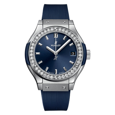 Classic Fusion Titanium Blue Diamonds Watch | 33MM