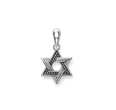 Small Silver Star of David Amulet