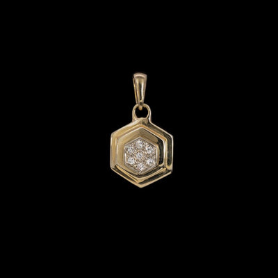 Tapper's Estate Collection | 14K Yellow Mini Hexagon Diamond Charm
