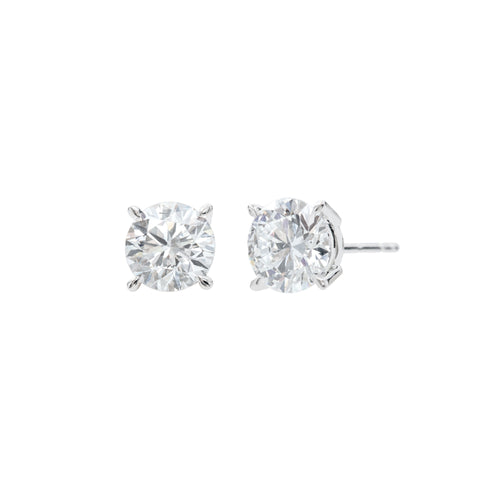 14K White Gold Lab Grown Diamond Stud Earrings