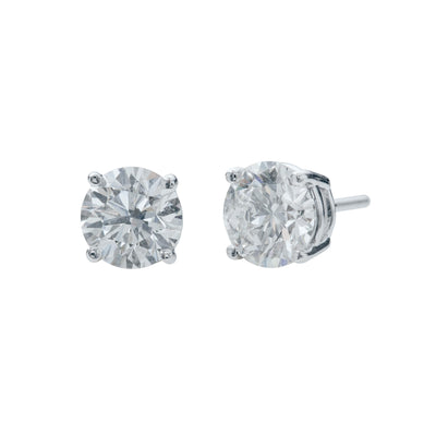 14K White Gold Lab Grown Diamond Stud Earrings