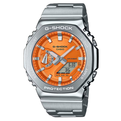 G-SHOCK G-Steel Analog Digital Orange Dial Watch | 49.3MM | GM2110D-4A