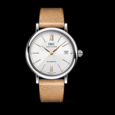 Portofino Automatic Stainless Steel Diamond Markers, Silver Dial Watch | 37MM | IW458601