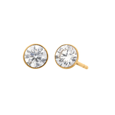 14K Gold Yellow Gold 1.00CTTW Lab Grown Diamond Stud EARRINGS